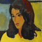 Portrait of a Girl in Yellow by Minas Avetisyan (1928 -1975)