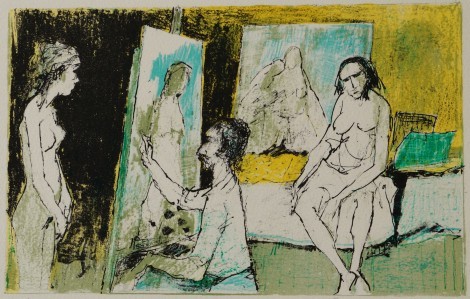  Modèles dans l'atelier, an art piece by Jean Jansem (1920 – 2013)