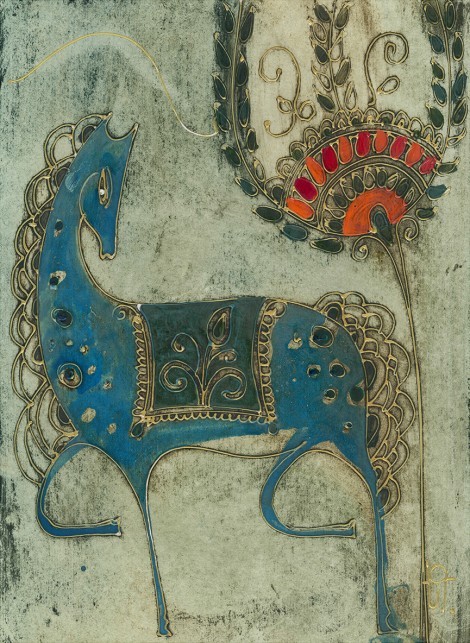 Blue Horse, an art piece by Gohar Edigaryan