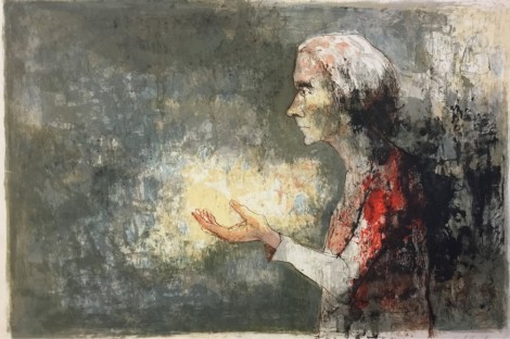 La vieille dame, an art piece by Jean Jansem (1920 – 2013)