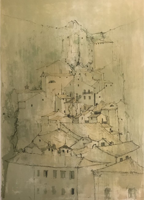 Sovenirs dItalie, Urbino, an art piece by Jean Jansem (1920 – 2013)