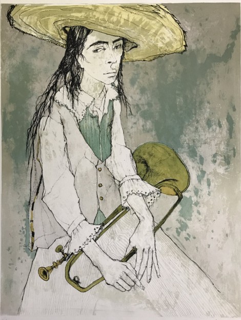 Le clairon, an art piece by Jean Jansem (1920 – 2013)