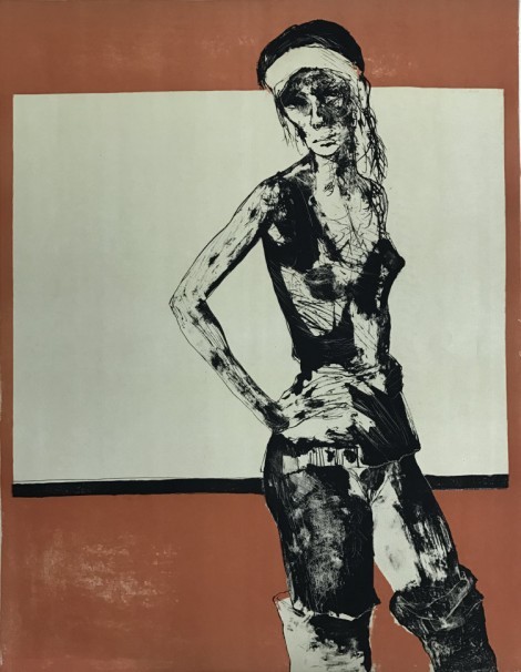 Tunique noir, an art piece by Jean Jansem (1920 – 2013)