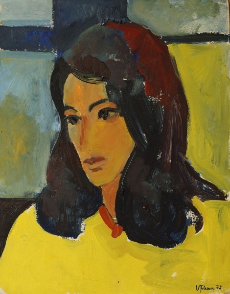 Portrait of a Girl in Yellow, an art piece by Minas Avetisyan (1928 -1975)