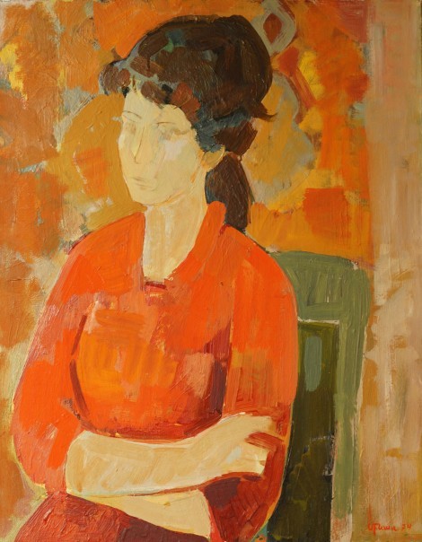 Portrait of a Woman, an art piece by Minas Avetisyan (1928 -1975)