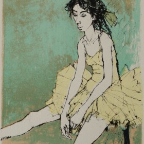  Serie ballerines : Ballerine assise, an art piece by Jean Jansem (1920 – 2013)