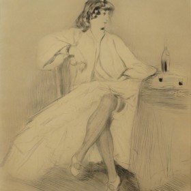 Bianca Moreno, an art piece by Edgar Chahine (1874-1947)
