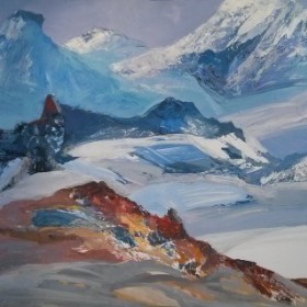 Winter in the Mountains, an art piece by Melkum Hovhannisyan