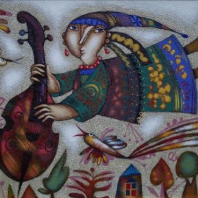 The Magic Musician, an art piece by Gagik Shahinyan
